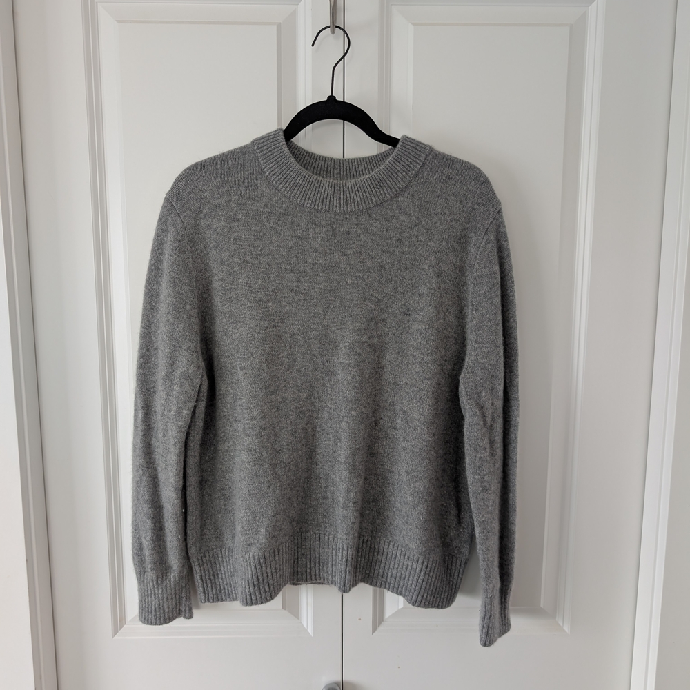 Quince 100% Cashmere Oversized Crewneck Sweater
